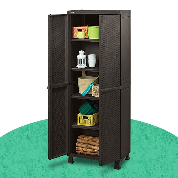 Keter Rattan Utility Cabinet with Legs