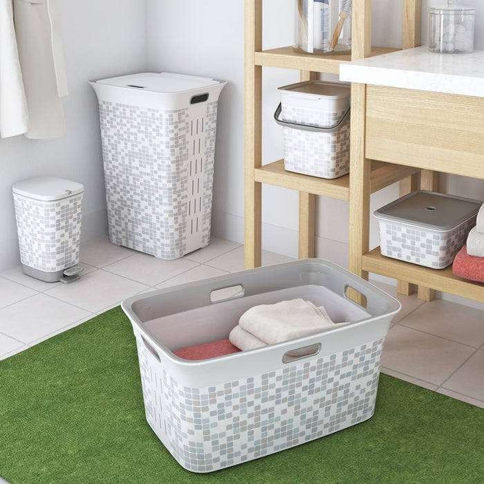 Chic Laundry Hamper Mosaic 60L with Lid