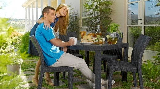 Quartet Outdoor Dining Table Grey