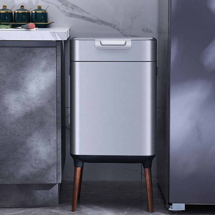 Stainless Steel 20L Press Bin with legs