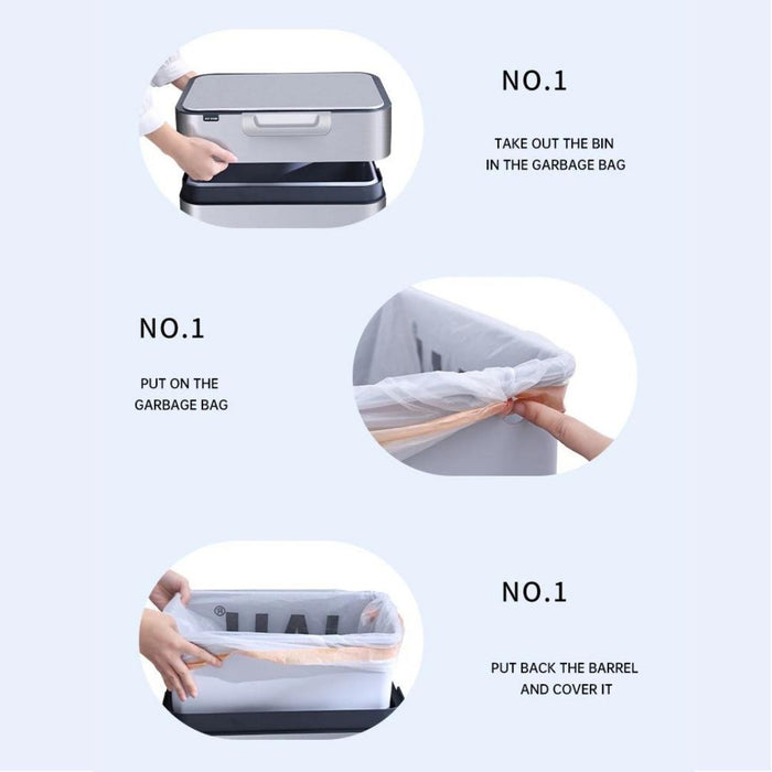 Stainless Steel 20L Press Bin with legs