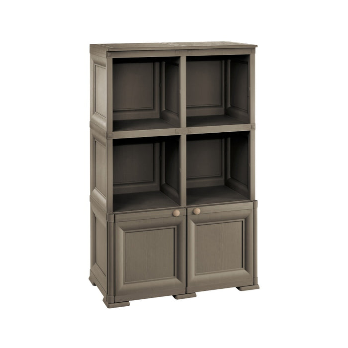 2 Open Shelves + 1 Door Cabinet Unit