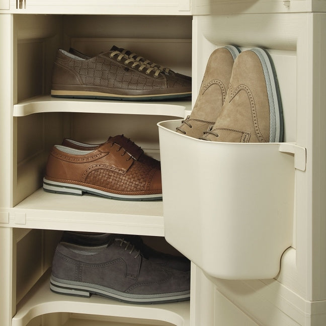 Shoe Cabinet 8 Shelves + 4 Side Pockets 2 Door