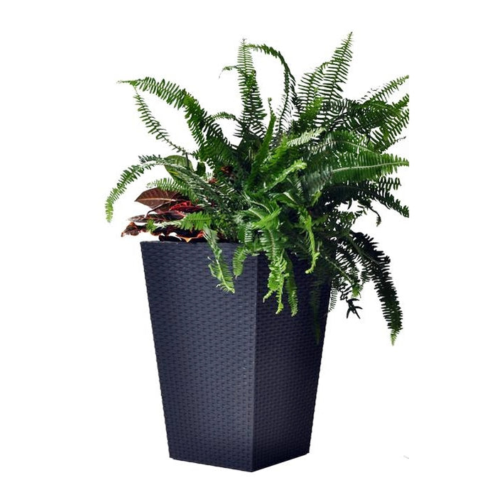 Medium Rattan Planter Grey