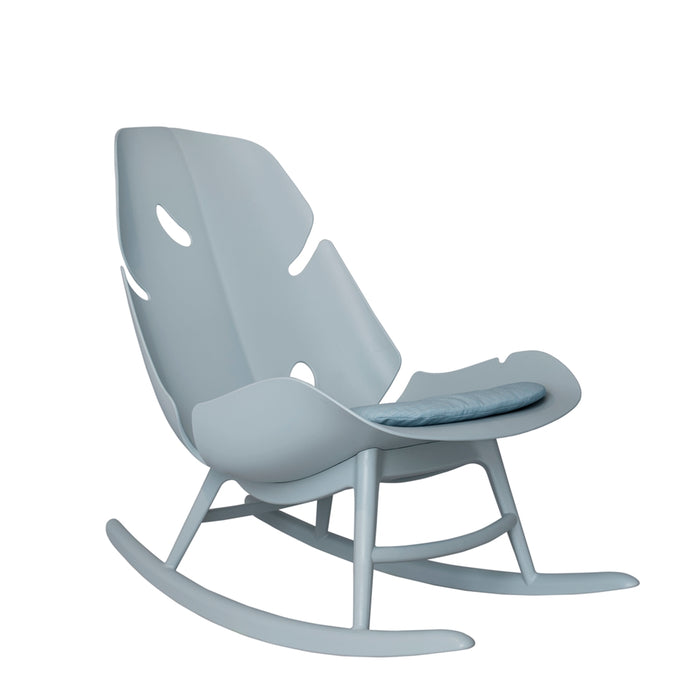 Monstera Outdoor Patio Rocking Chair Blue
