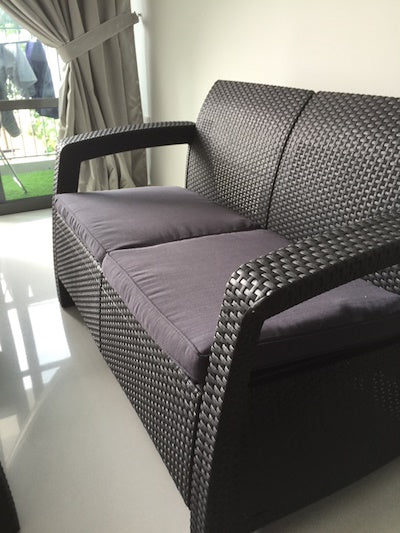 Keter Corfu Set - Outdoor Sofa Grey