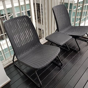 keter rio patio outdoor lounger set waterproof for balcony