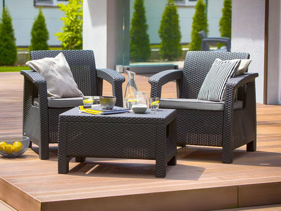 Corfu Balcony Set Grey (Free Delivery)