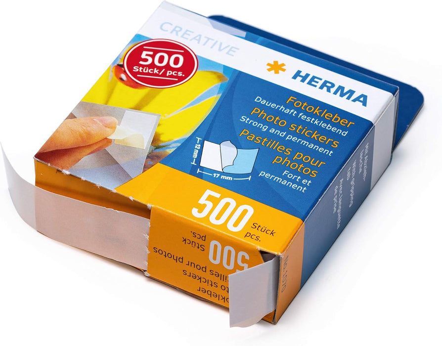 Photo stickers in cardboard dispenser, 500 pcs (1070)