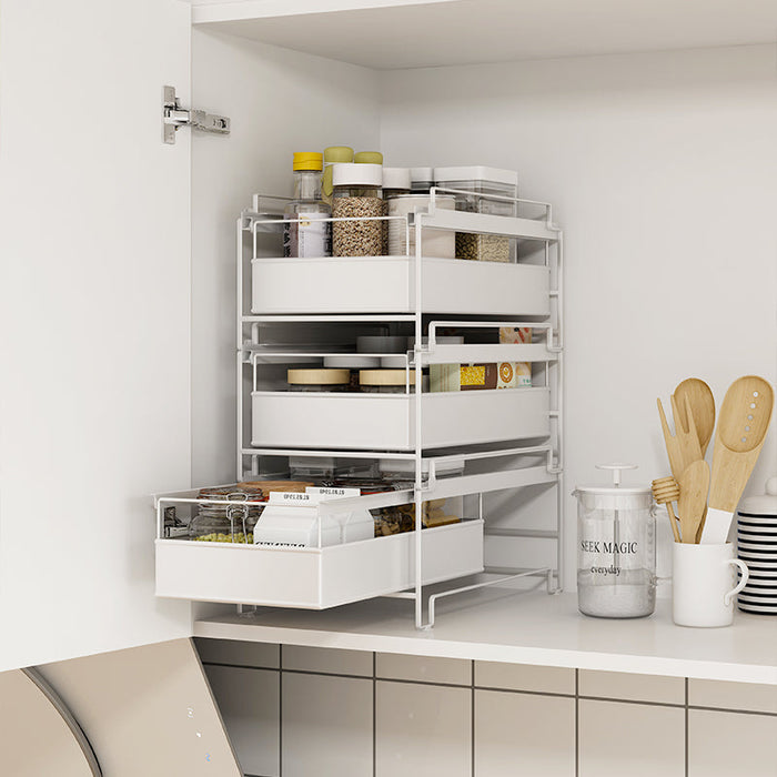 Stackable Pull Out Under Sink Drawer Multi Tier Rack L