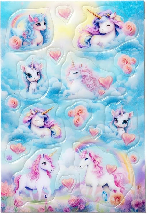 15777 Motif Series Sticker Magic Happy Unicorns Transpuffy