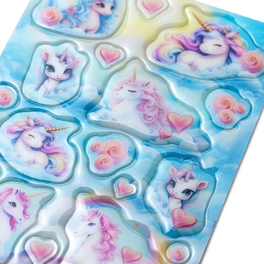 15777 Motif Series Sticker Magic Happy Unicorns Transpuffy
