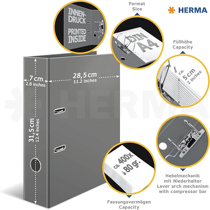HERMA A4 Ring Arch File Unicorn 19276