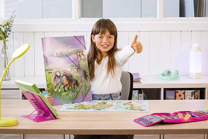 20117 Motif Series Elasticated Folder A4 Horse World