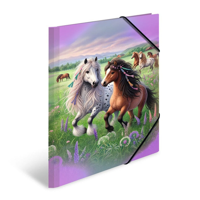 20118 Motif Series  Elasticated Folder A3 Horse World