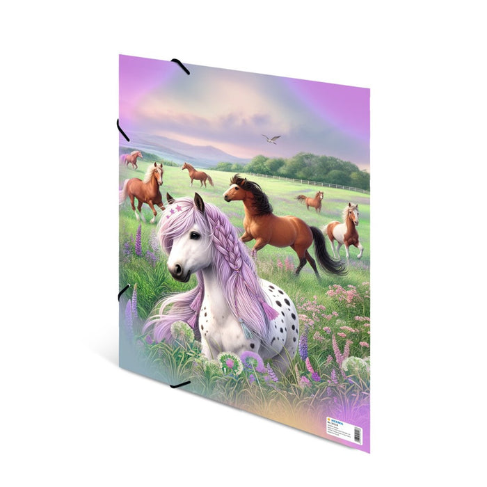 20118 Motif Series  Elasticated Folder A3 Horse World