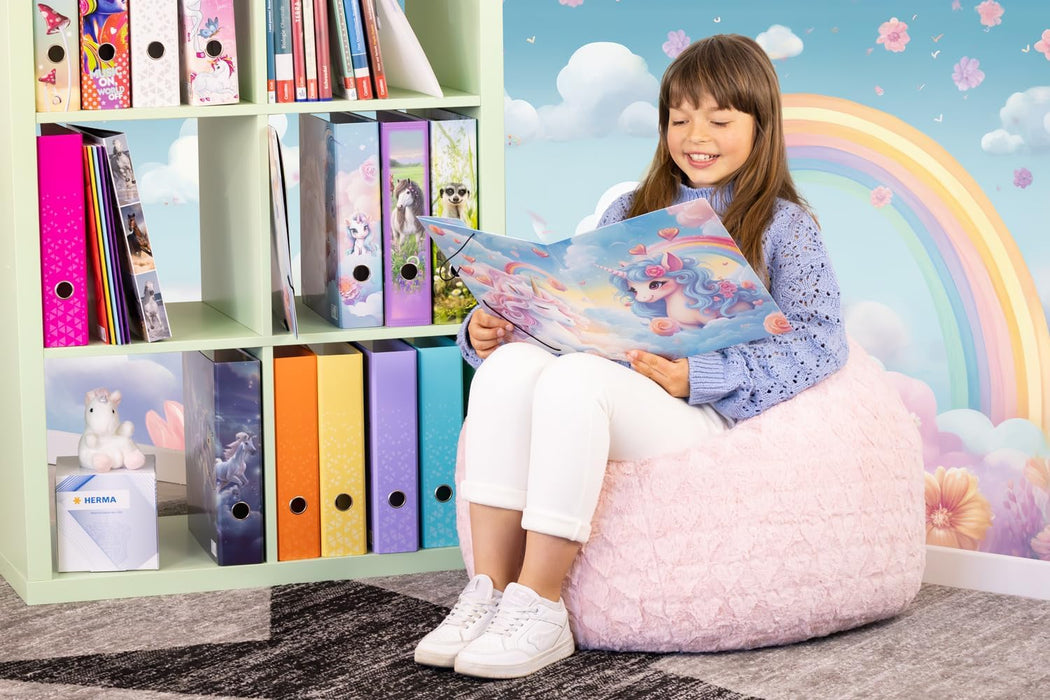 20138 Motif Series Elasticated Folder A3 Happy Unicorns