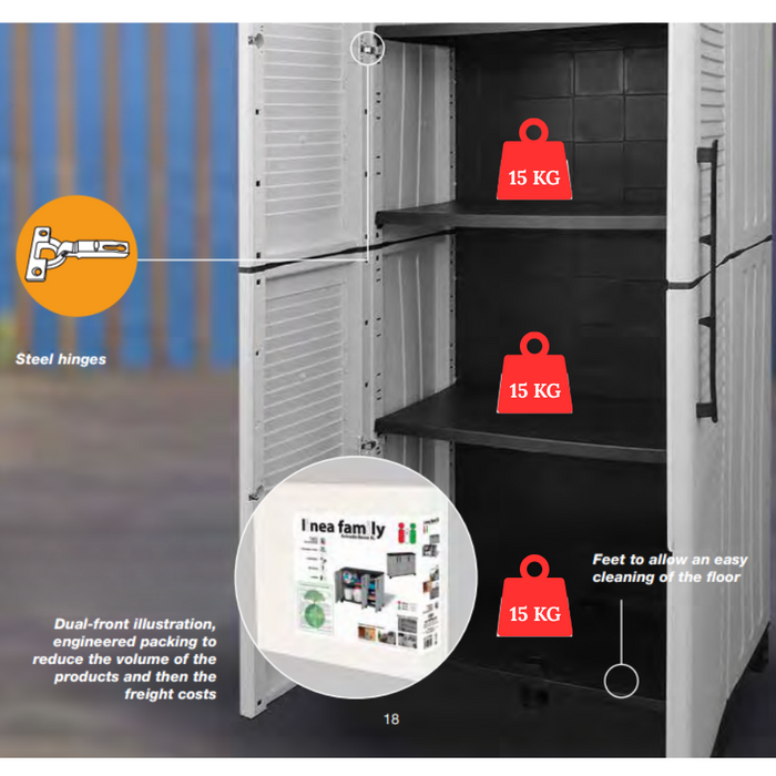 Linea Family Tall Multipurpose Cabinet