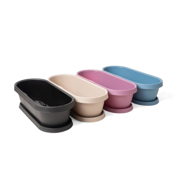 GRO Flowerpots with tray Rect 27L