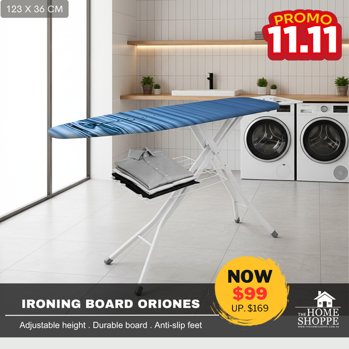 Ironing Board Oriones with Clothes Rack 123 x 36