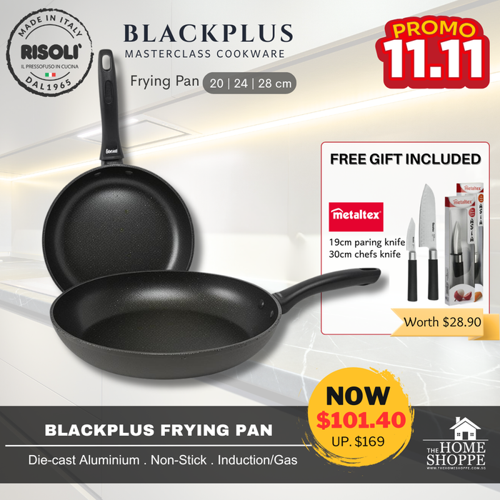 Blackplus Frying Pan Induction Black Handle + FREE GIFT