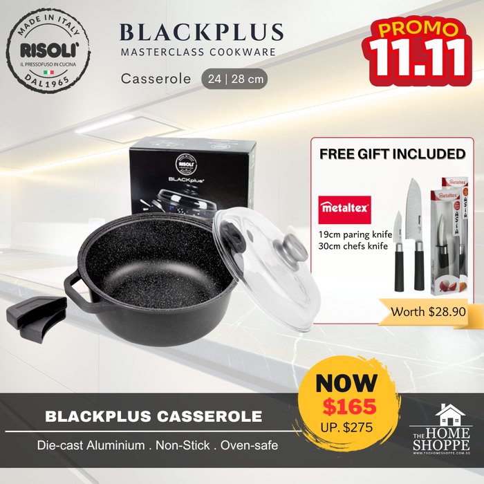 Blackplus Casserole Blackplus Induction with Glass Lid + FREE GIFT