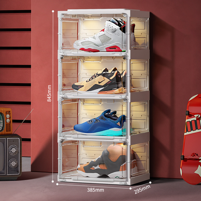 Shoe box storage with led lights hotsell