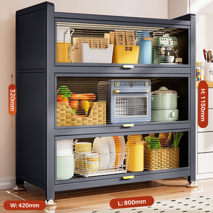 PantryPro 3 Door Kitchen Appliances Storage Cabinet (2 Sizes)