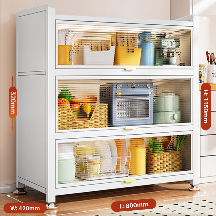 PantryPro 3 Door Kitchen Appliances Storage Cabinet (2 Sizes)