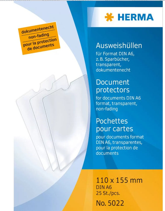 HERMA Document Protector 110X155mm 5022