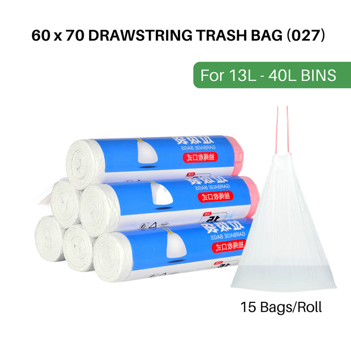 Drawstring Thick Trash Bags 60 x 70