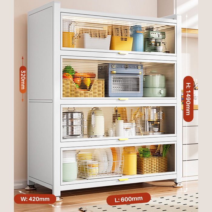 PantryPro 4 Door Kitchen Appliances Storage Cabinet (2 Sizes)