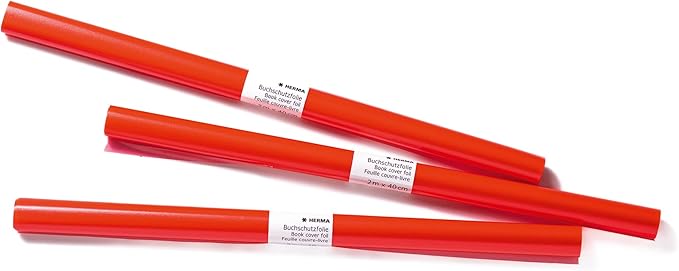 HERMA Book Cover Film 2M Red 7362