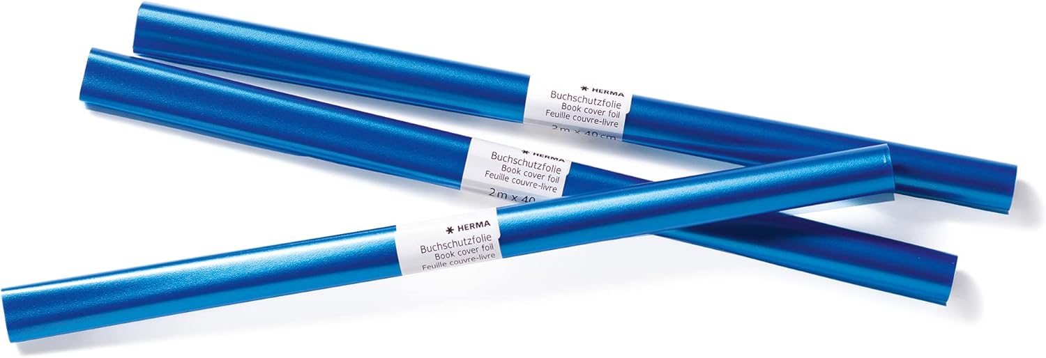 HERMA Book Cover Film 2M Blue 7363