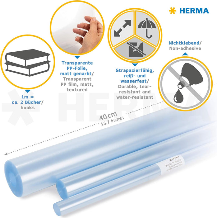 HERMA Book Cover Film 5M Transparent 7384