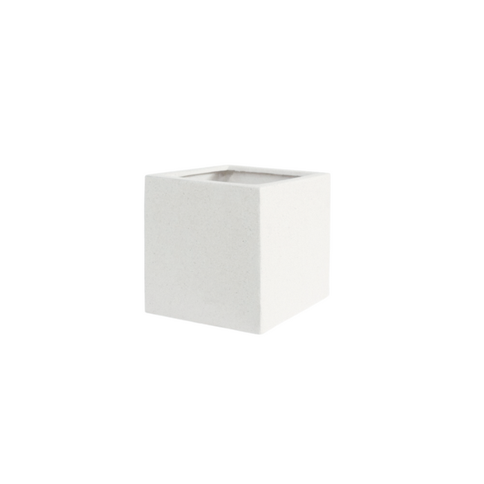 Alicante Square Planter Smooth White (3 Sizes)