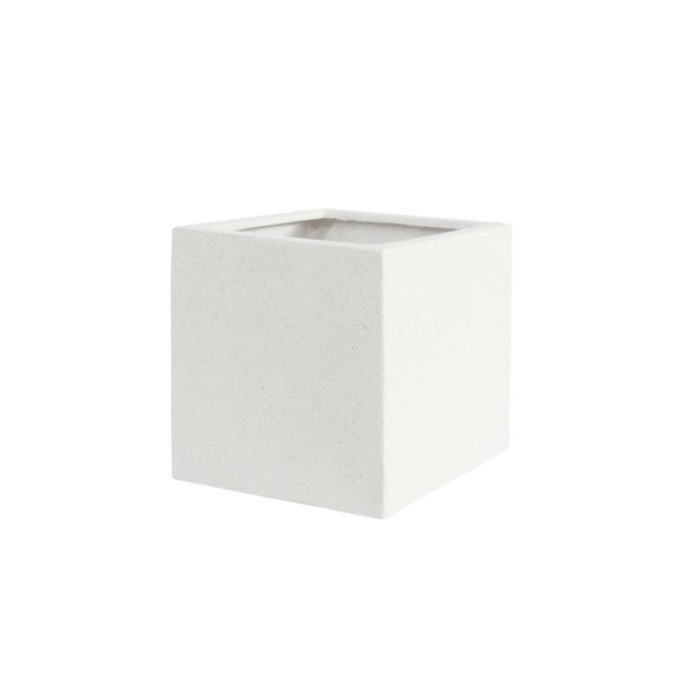 Alicante Square Planter Smooth White (3 Sizes)