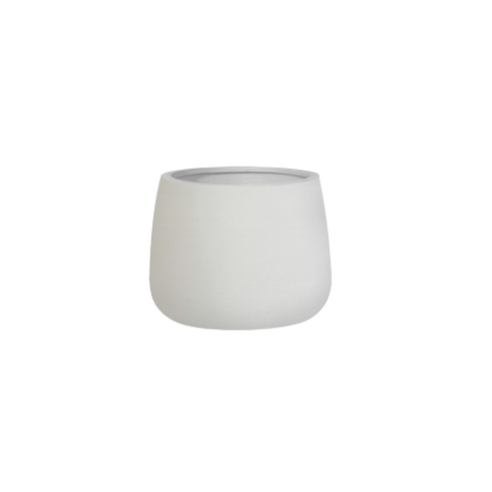Auckland Planter Pot Smooth White  (2 Sizes)