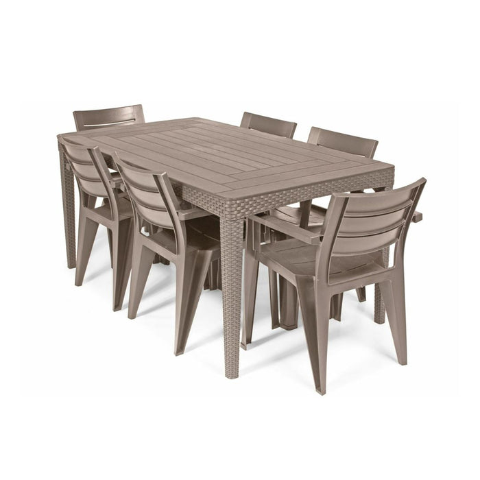 Girona Table + Ibiza Chair Cappuccino