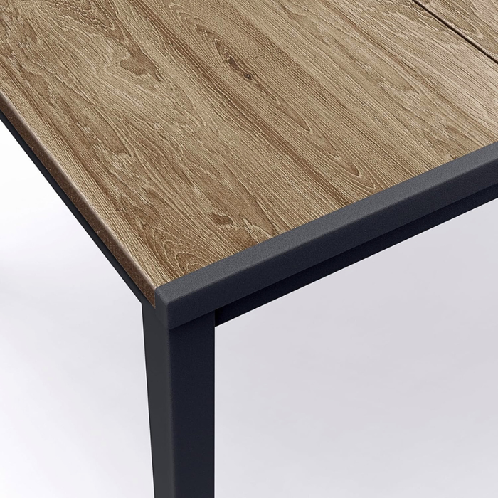 Porto Table 160cm Ashwood + Black
