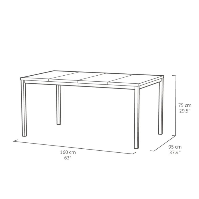 Porto Table 160cm Ashwood + Black