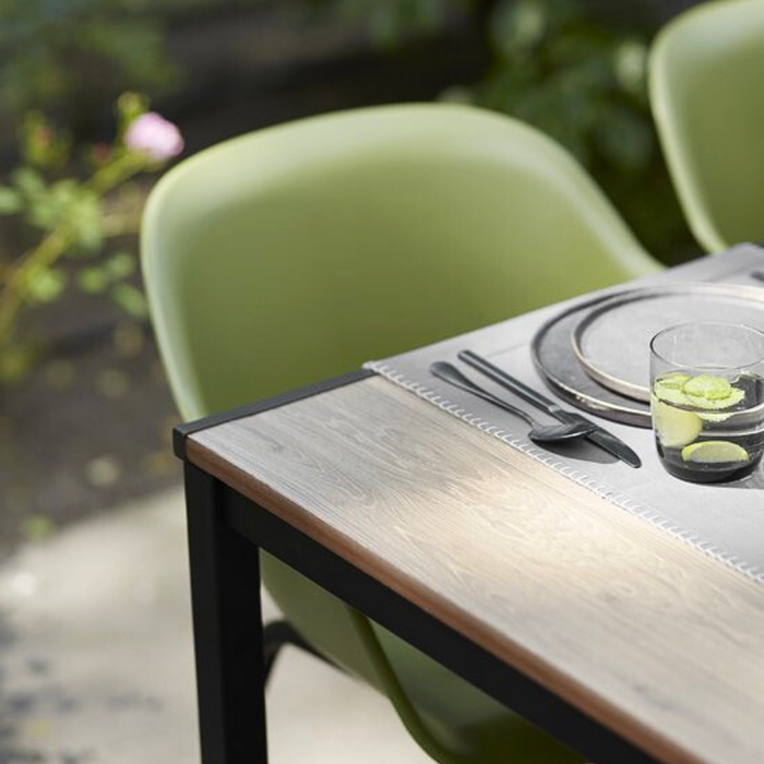 Porto Table Outdoor Dining set with 4 Noa Chair Green