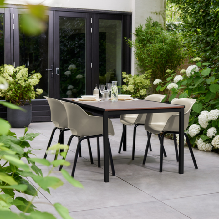 Porto Table 160cm Ashwood + Black