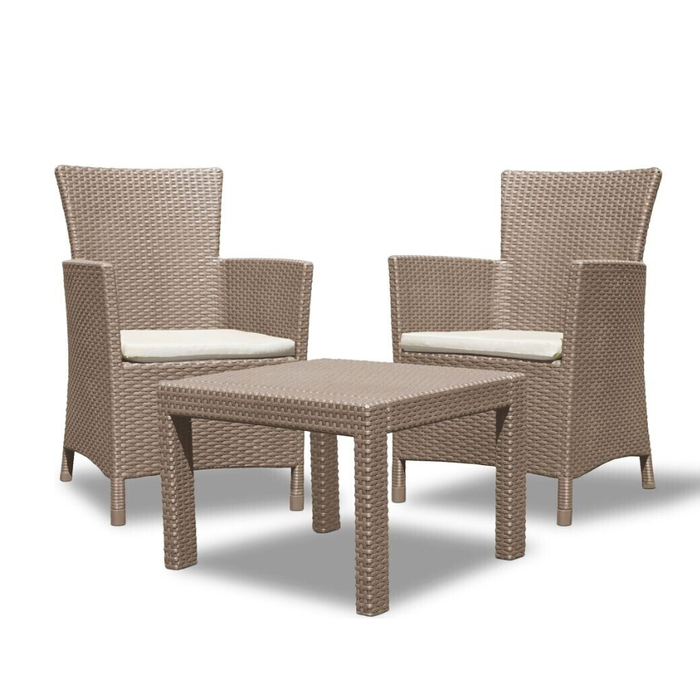 Rosario Balcony Sofa Set Cappuccino + Cushion