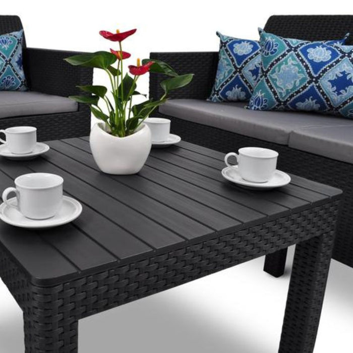 Orlando 4 Seater Sofa Set Graphite