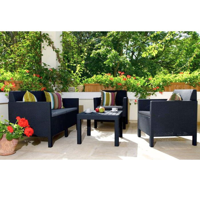 Orlando 4 Seater Sofa Set Graphite