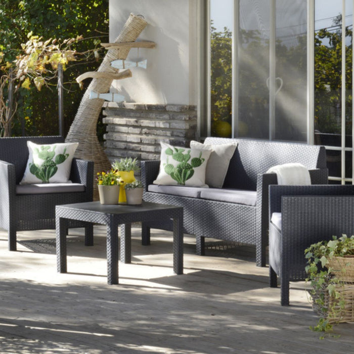 Orlando 4 Seater Sofa Set Graphite