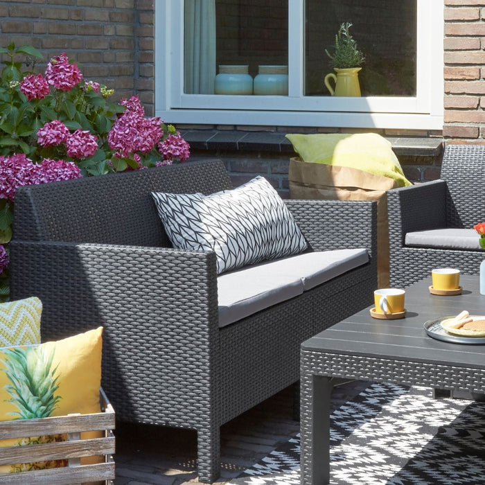Orlando 4 Seater Sofa Set Graphite