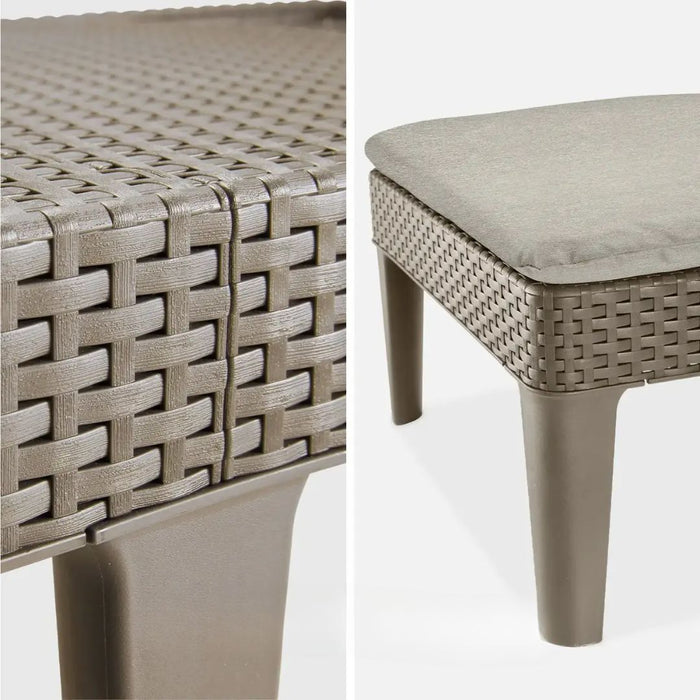 Jaipur Outdoor Sun lounger Cappuccino With Cushion