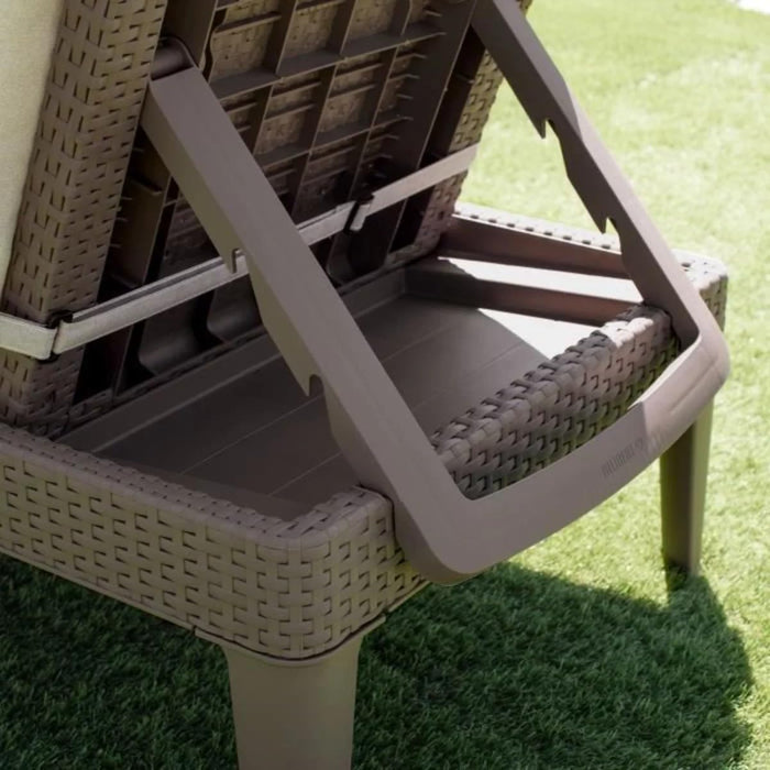 Jaipur Outdoor Sun lounger Cappuccino With Cushion